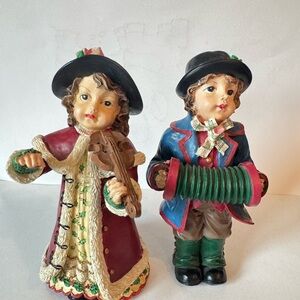 Vintage princess house musician figurines